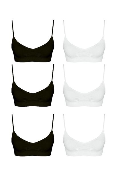 FOREVER MORE Set de 6 bustiere elastice fără cusături pentru femei