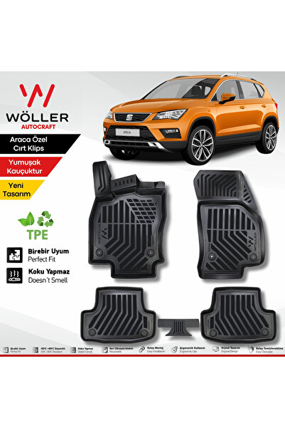wöller Seat Ateca Paspas 2017 Sonrası 3d Havuzlu Paspas