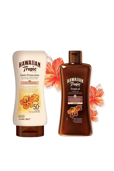 Hawaiian Tropic Coconut Tropical Bronze Oil 200ml + Sun Lotion Spf 50+ 180ml