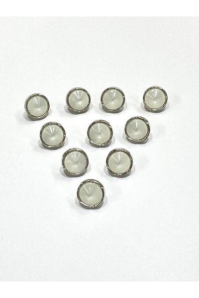 karantuhafiye Blouse Shirt Button/Metallized (Plastic) Button / Set of 10 / 1 cm