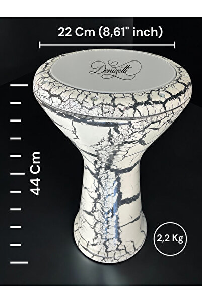 Donizetti Beyaz Çatlak Desen Mısır Darbuka Kılıf