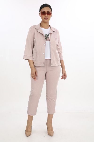 EXİTLİNE Women's Triple Summer Powder Suit Jacket Pants Tshirt