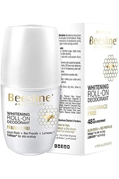 Beesline بيزلين رول أون لتفتيح البشرة - 48 ساعة - خالٍ من العطر ابيض منتج لبناني اصلي