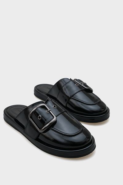 Capone Outfitters Γυναικείες παντόφλες Melina Buckle Closed Toe με Μαλλιά εσωτερικά