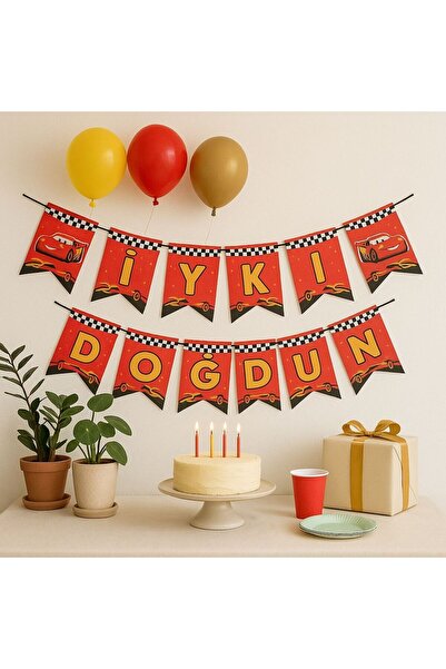 partyrüyası Πανό με θέμα τα αυτοκίνητα με τον τίτλο "Χρόνια πολλά" για πάρτι ...