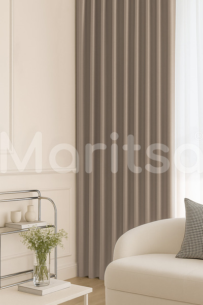 MARİTSA ستارة خلفية من سلسلة تعتيم مقاومة للضوء باللون البيج بدون طيات (1×1) ...