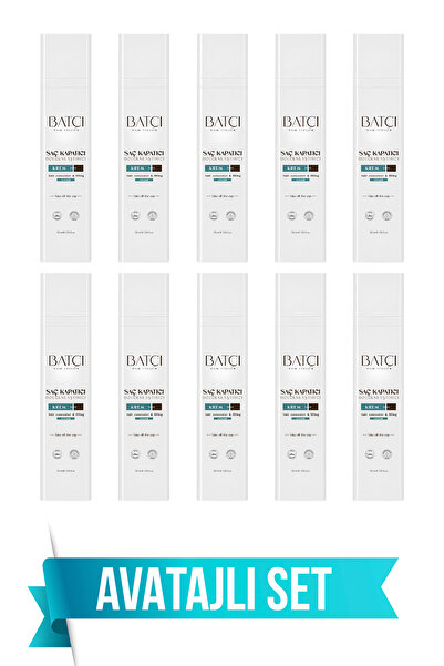 Batçı Saç Kapatıcı Dolgunlaştırıcı Sıvı Krem 50 ml 10 Adet (1 Adet Tarak Hediyeli)