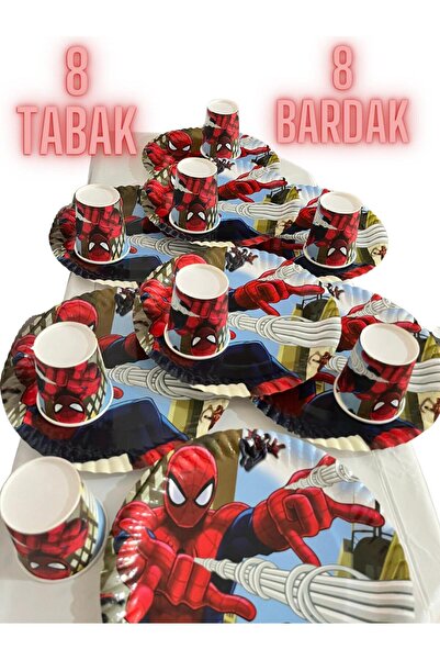 partyrüyası Набір паперових тарілок і стаканів з тематикою Людини-павука для ...
