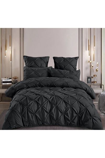 CHIRASO CHIRASO bed linen, FINET, 6 pieces, fitted sheet 180x200 cm, 4 pillowcases, gray