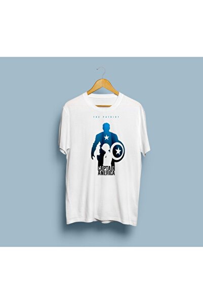Bahriyeli Collection تي شيرت للجنسين بتصميم كابتن أمريكا كبير الحجم