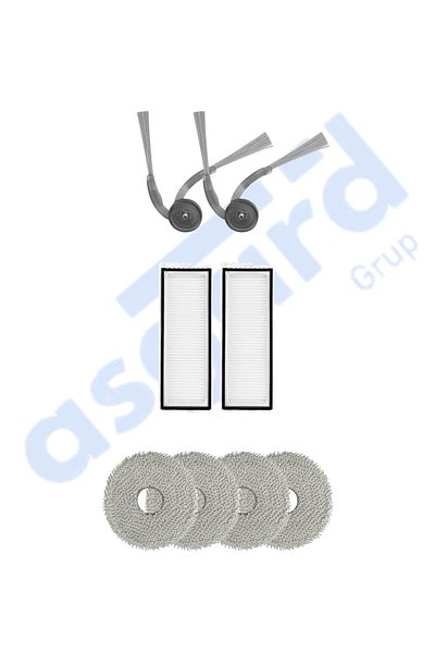 Asgard Grup Roborock Q Revo L Compatible 2 Side Brushes 2 Filters 4 Mops