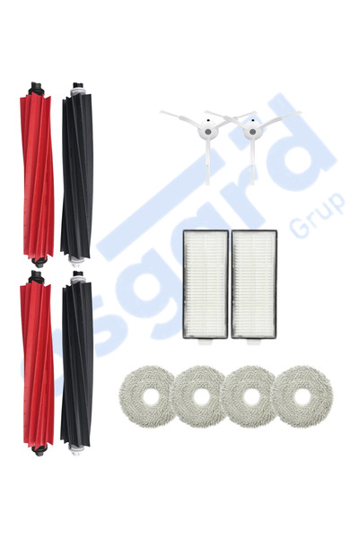Asgard Grup Roborock Q Revo Master compatibil 2 perii principale 2 perii laterale 2 filtre 4 mopuri