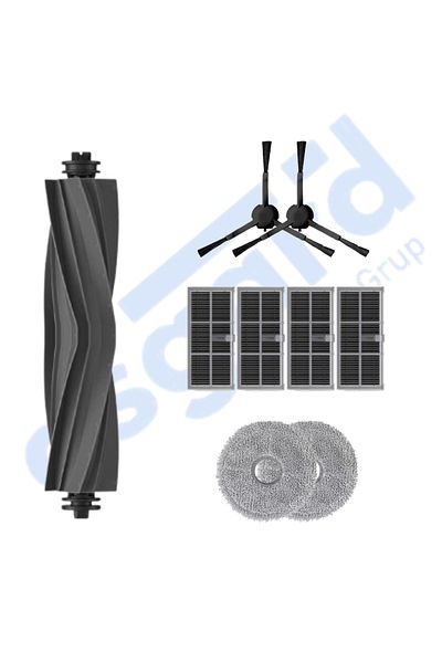 Asgard Grup Dreame X30Pro-L10S Pro Ultra-X30 Ultra Compatible 1 Main Brush 2 Side Brushes 4 Filters 2 Mops
