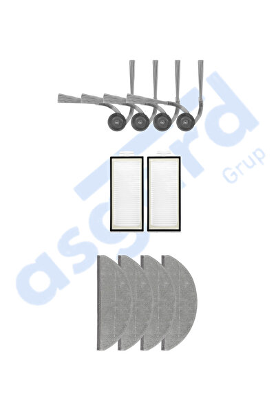 Asgard Grup Compatibil cu ROBOROCK S8 PRO/S8 PRO+ 4 perii laterale 2 filtre 4...