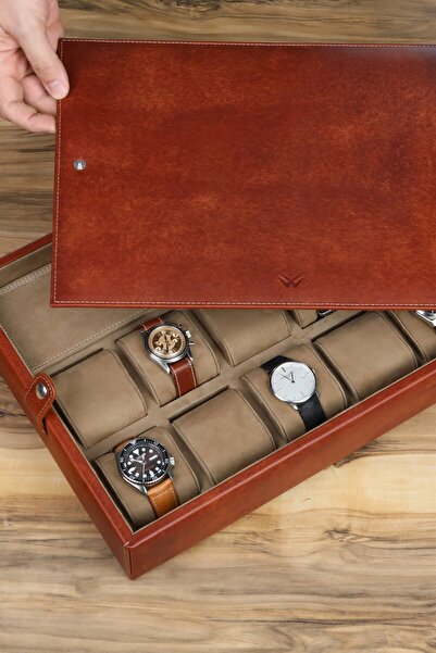 Onywatch Gerçek Deri Saat Kutusu Çoklu Saat Kutusu 10'lu /15li Saat Kutusu