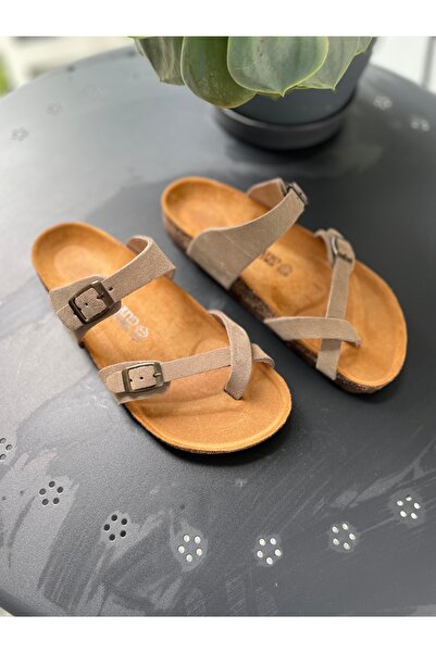 Land of Cork Anatomical Natural Cork Sole Genuine Leather Flip Flops