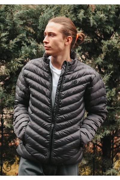 New Balance Mnj3232 Bk Ανδρικό Puffer Puffer Μπουφάν Μαύρο V4