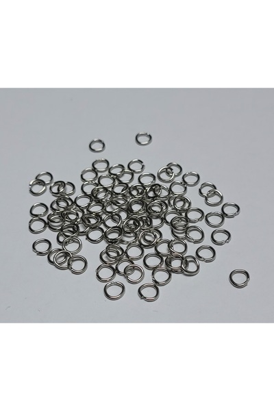 arminow 5 MM KEY RING AND JEWELRY RING - SILVER COLOR 100 PIECES