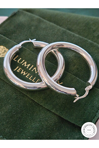 Luminosity Graft 925 Ayar Gümüş Halka Küpe – Klasik & Modern Tarz, Günlük Kullanım İçin