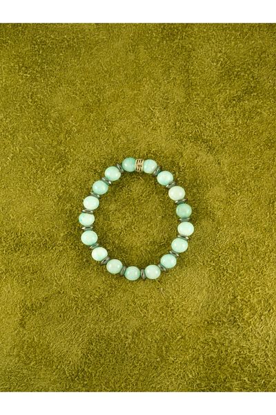 hmgtaş Perlavita Certified Real Amazonite and Hematite |   Mental Clarity and Emotional Calmness