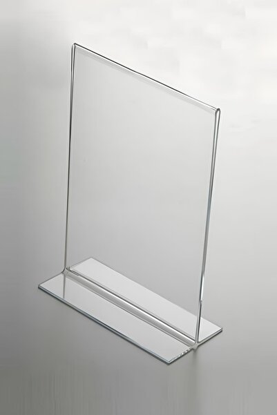 Bestekran A7 T-tipi Dikey Şeffaf Pleksi Föylük Menü Broşür Etiket Fotoğraflık Albümlük (10 ADET)