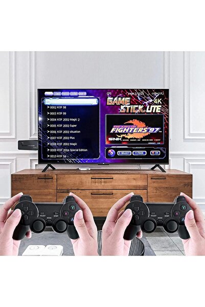 LaraThec 2.4g Kablosuz Çift Kol Retro Oyunlar 4k Game Stick 20000 Oyun Atari (İthalatçı Garantili)