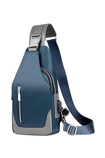 Generic Leisure Fashion Chest Crossbody Bag Blue/Grey