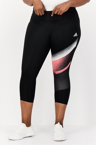 adidas Women Plus Size Yoga Pants, Black