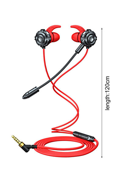 Generic G500 Gaming Earphones With Mic Red
