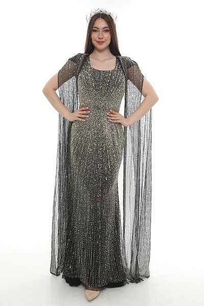 GATSBYLADY LONDON FARİHA - HAND EMBROIDERED, STONE DETAILED DRESS