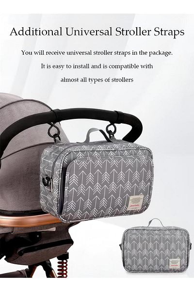 Generic Diaper Tote, Stroller Storage Bag, Storage For Wipes, Toys, Outdoor Diaper Bag