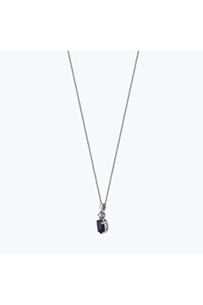 Altınbaş Pırlanta Safir Oval Kolye