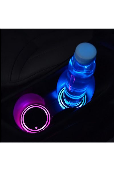 Choice 2 قطعة من مصابيح حامل الأكواب LED للسيارة، قابلة لإعادة الشحن، 7 ألوان...