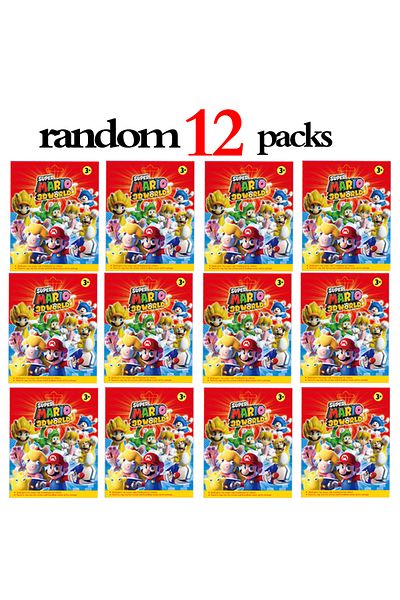 BANDAI Random 12 Packs 2-24pcs Anime Super Mario Figure Blind Box Action Figurine Doll Kits Collection Pvc