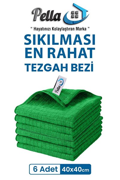 pella 6 Pack Countertop Cloth Imported 40X40Cm High Water Absorbent Kitchen Cleaning Cloth