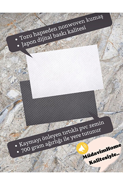 Pazarova Dijital Baskı Modern Dışarıdan Stres Getirmek Yasaktır Sevimli Çift Kapı Önü Paspası 70x45cm