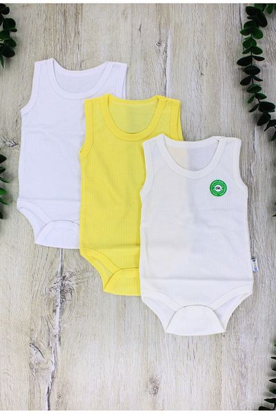 EYMİRGİYİM 3-Piece Girl Boy Baby Snapback Bodysuit (Badi̇) 1 Month, 2 Months, 3 Months, 4 Months, 5 Months, 6 Months, 7 Months, 8 Months