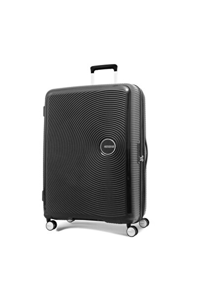 American Tourister حقيبة سفر كوريو الصلبة 80 سم - سوداء اللون مع قفل TSA