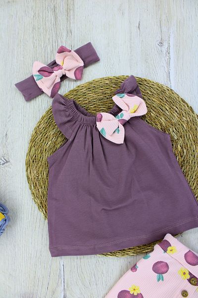 EYMİRGİYİM Bow Bandana Girl's Outfits Baby Suit 9/12 Months, 12/18 Months, 18/24 Months, 24/36 Months