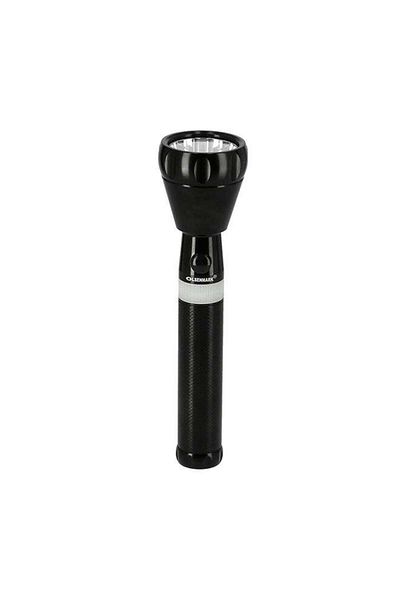 Olsenmark Rechargeable Led Flashlight 242mm – Cree Led Torch 1500m Range 1900mah Battery Outdoor Use