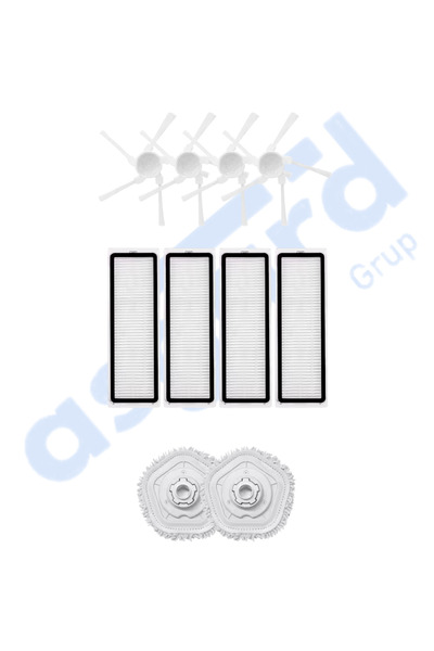 Asgard Grup DREAME W10-W10 PRO UYUMLU 4 Perii Laterale 4 Filtre 2 Mopuri