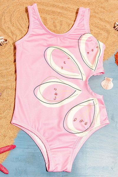 Minipodyum Girl's Floral Printed Swimsuit
