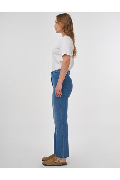 Kayra Yüksek Bel Straight Denim Pantolon İndigo