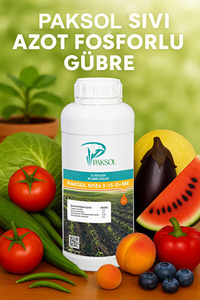 Paksol Azot Ve Fosforlu Sıvı Gübre Npzn 3-15-0 Me 1 Litre