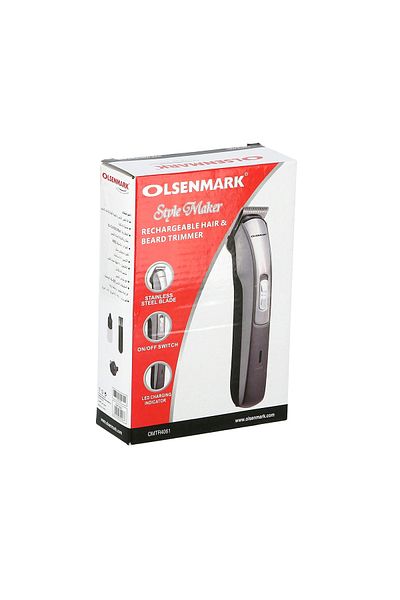 Olsenmark Rechargeable Hair & Beard Trimmer | Stainless Steel Blade | Cordless Clipper