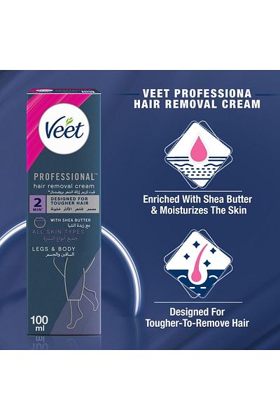 Veet Silky Fresh Hair Removal Cream With Shea Butter Scent, 100ml x 6