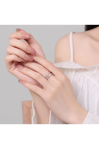 delis Inel Argint 925, Jw1369, Model Cu Stelute, Placat Cu Rodiu