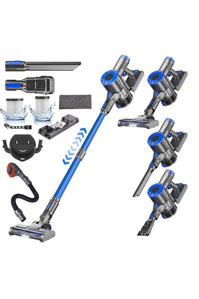 Tinklu Aspirator Vertical Fara Fir Cu Functie De Mop, 150W, Fara Sac, 2 Trepte, Filtre Hepa, Tinklu, Gri