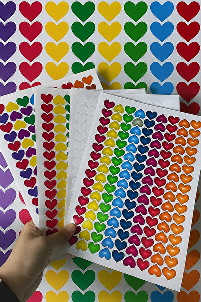 ca kay bu 🌈   576 Πολύχρωμα αυτοκόλλητα καρδιάς – Χρωματίστε τη φαντασία σας...
