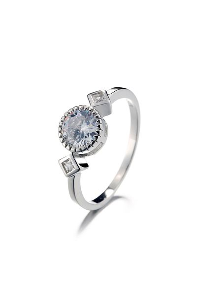 delis Inel Argint 925, Jw1355, Model Elegant Cu Pietre, Placat Cu Rodiu